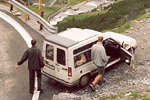 Downhill road from St. Maria downto Italy
